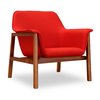 Manhattan Comfort Miller Accent Chair in Burnt Orange and Walnut (Set of 2) 2-AC007-OR